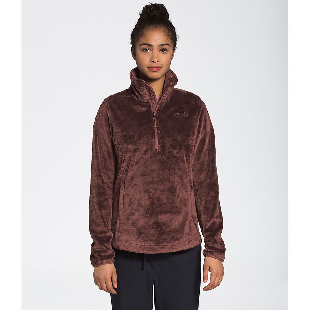 The North Face Pullover Womens Australia - The North Face Osito ¼ Zip Purple Snow (QZL-382609)